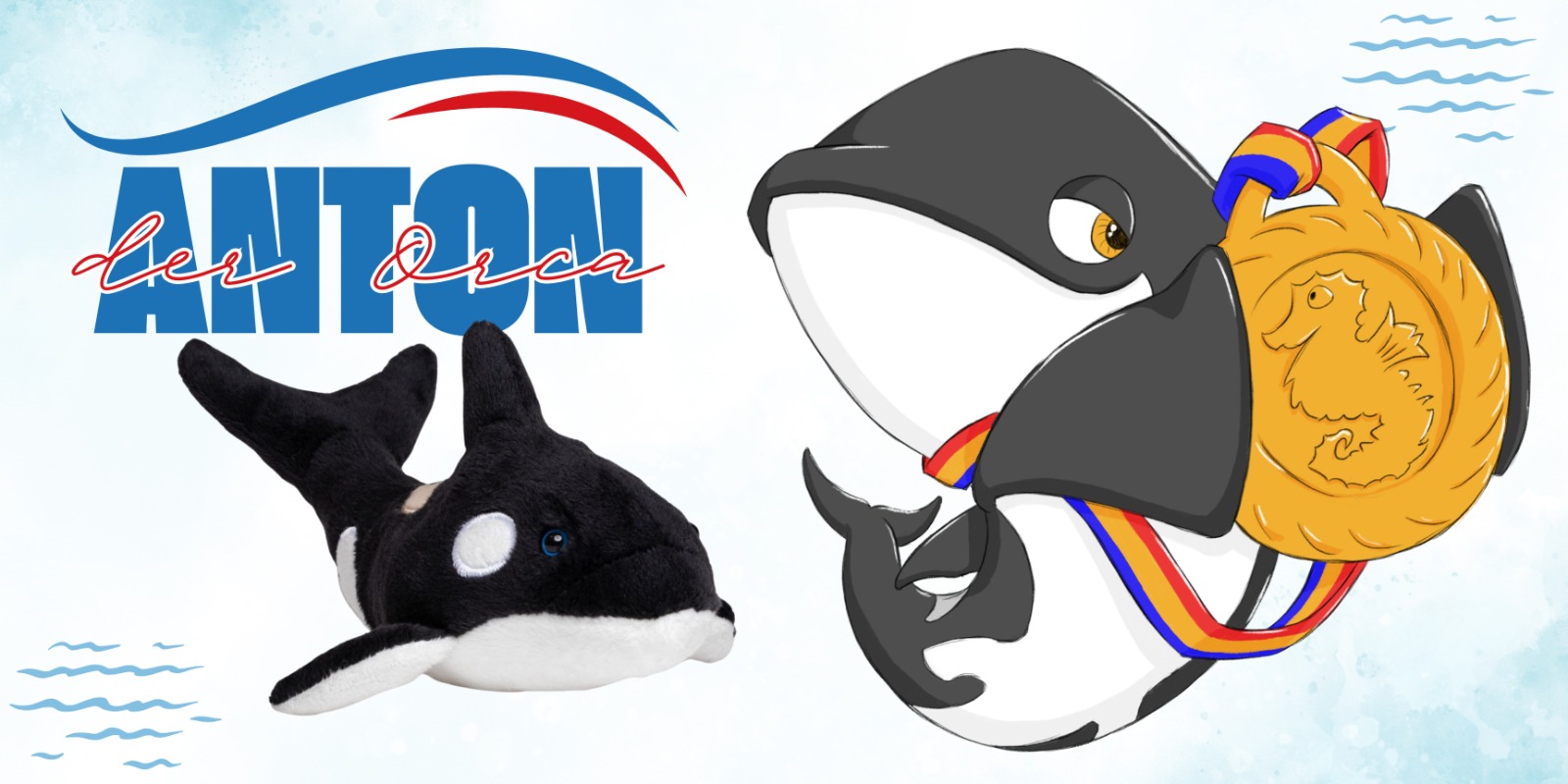 Anton der Orca Kuscheltier – Leipzig lernt schwimmen